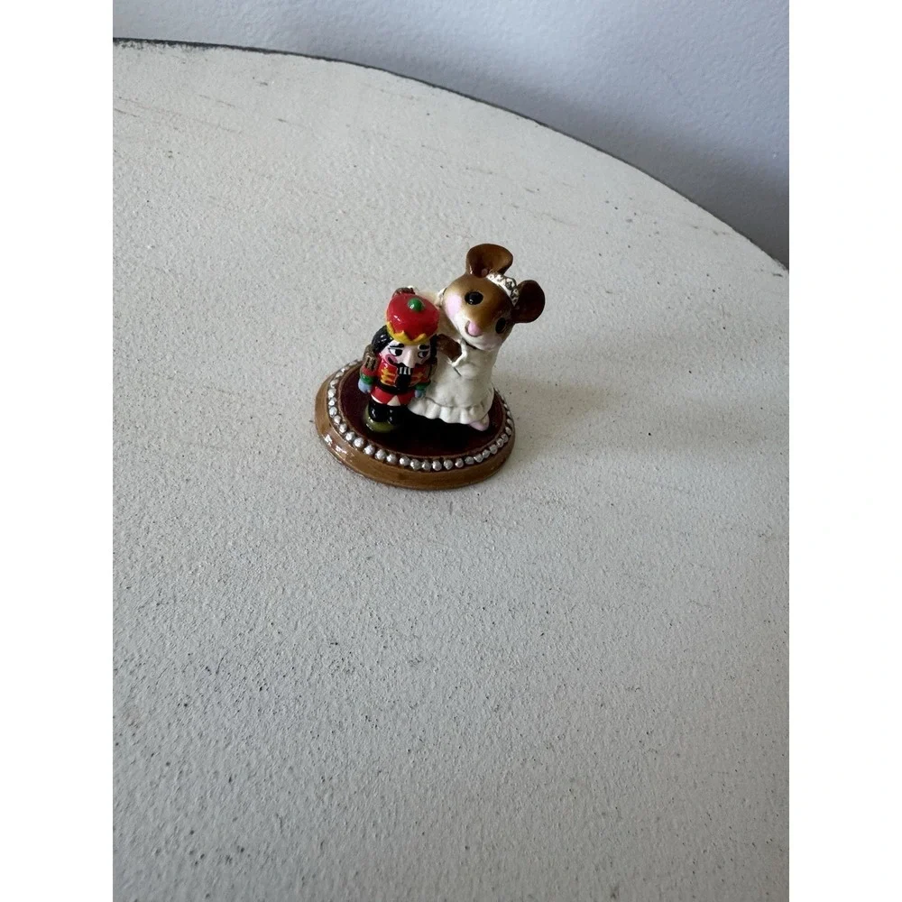 Wee forest folk M-174 The Nutcracker,   mouse in gown/blue nutcracker